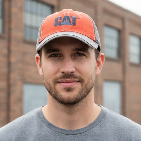 CAT Brand Mens Cap orange - Picture 1 of 8